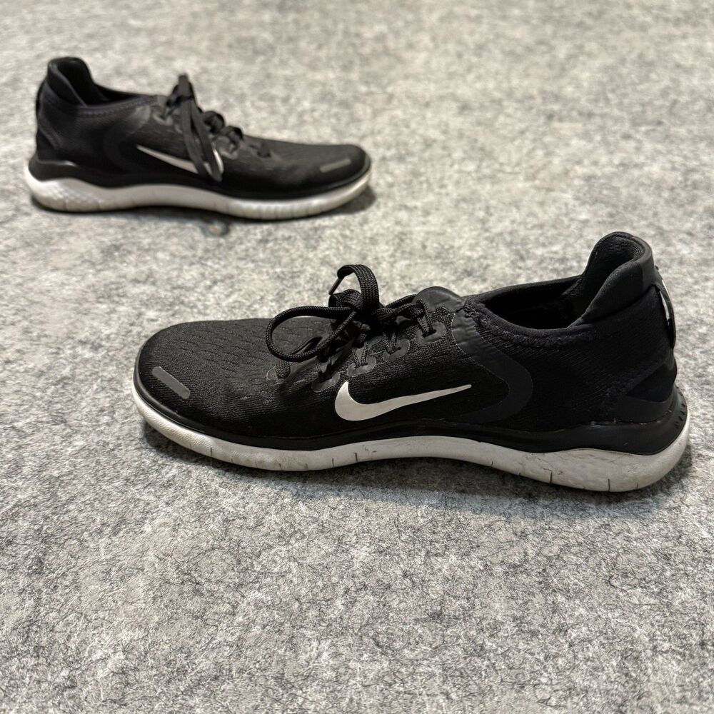 NIKE FREE RN FLYKNIT 2018 RUNNING SHOES-WOMEN’S SIZE 5.5-BLACK AND WHITE -